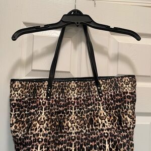Brown and Black Leopard Print Tote Bag
